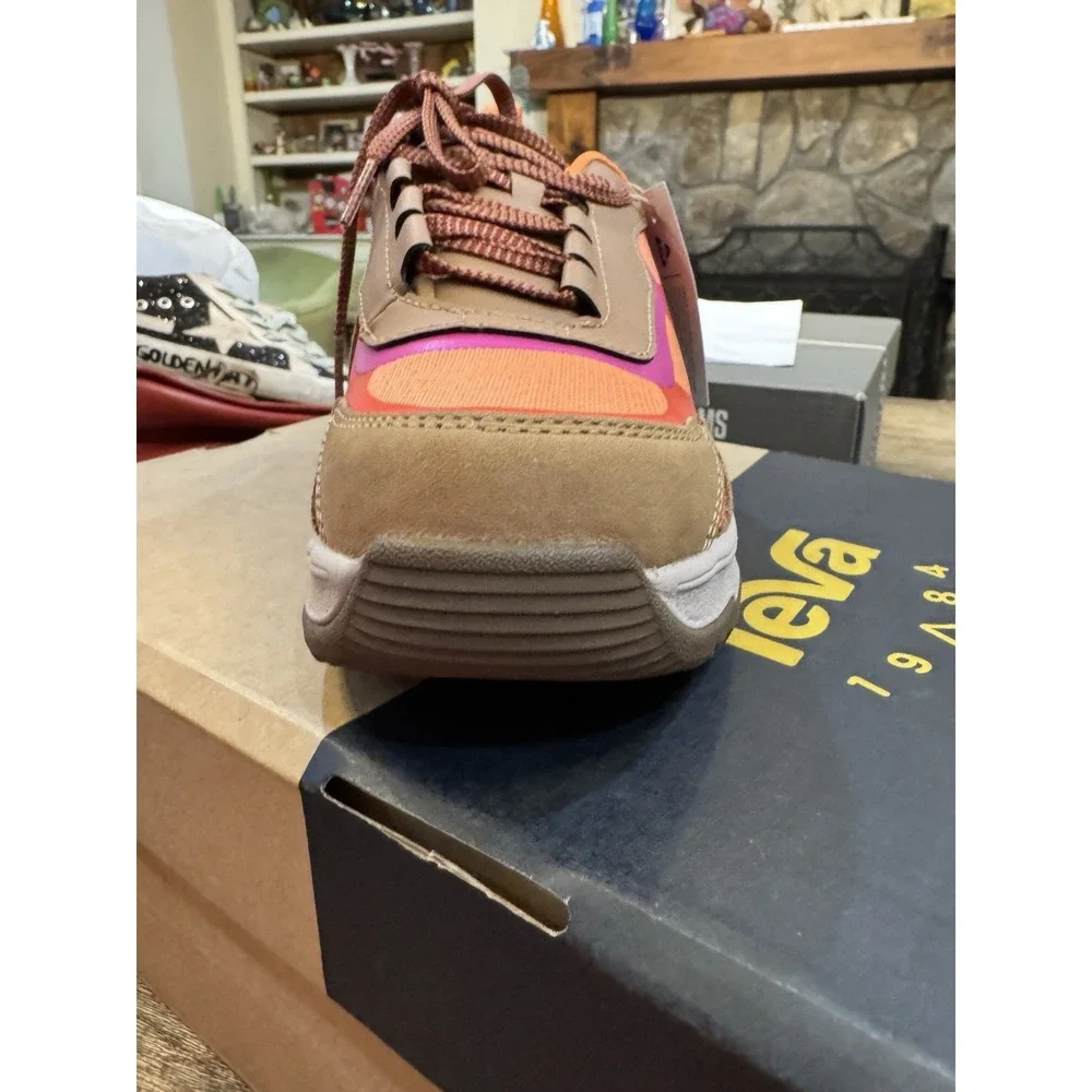 Teva Women Geotrecca Rapid Proof Low Brown Coral Waterproof Hiking Shoes Size 5